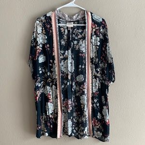 Knox Rose Open Front Floral Top
